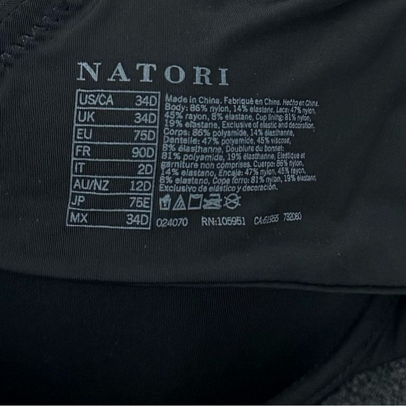 Natori Women's Pure Luxe Custom Coverage Contour Underwire Bra 732080 Size 34D - Picture 8 of 8